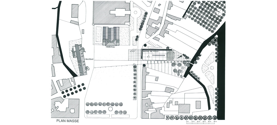 Hôtel de ville en secteur protégé