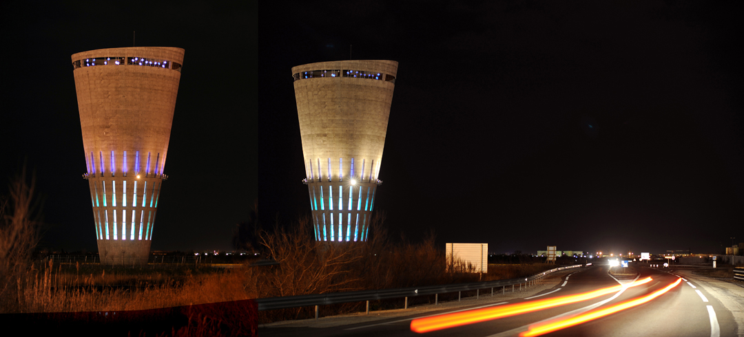 Le phare des eaux de la terre à Fos